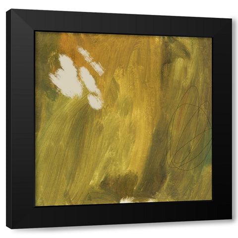 Verdant Abstract I Black Modern Wood Framed Art Print by Green, Jacob