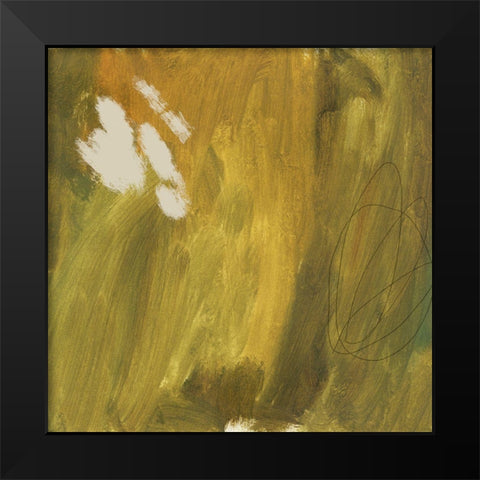Verdant Abstract I Black Modern Wood Framed Art Print by Green, Jacob