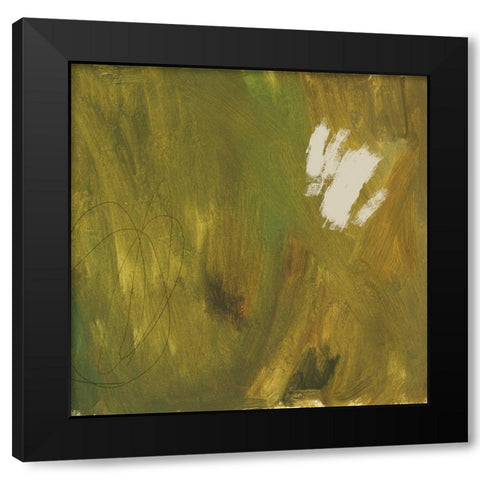 Verdant Abstract II Black Modern Wood Framed Art Print by Green, Jacob