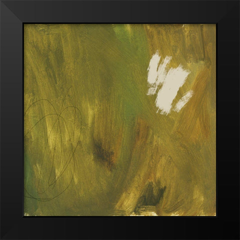 Verdant Abstract II Black Modern Wood Framed Art Print by Green, Jacob