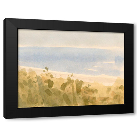 Brushy Coast I Black Modern Wood Framed Art Print by Barnes, Victoria