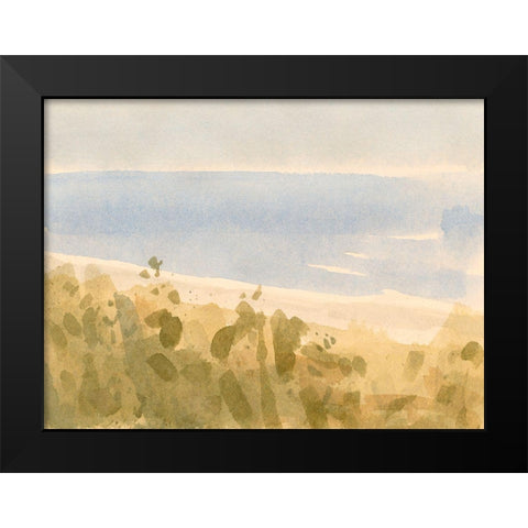 Brushy Coast I Black Modern Wood Framed Art Print by Barnes, Victoria