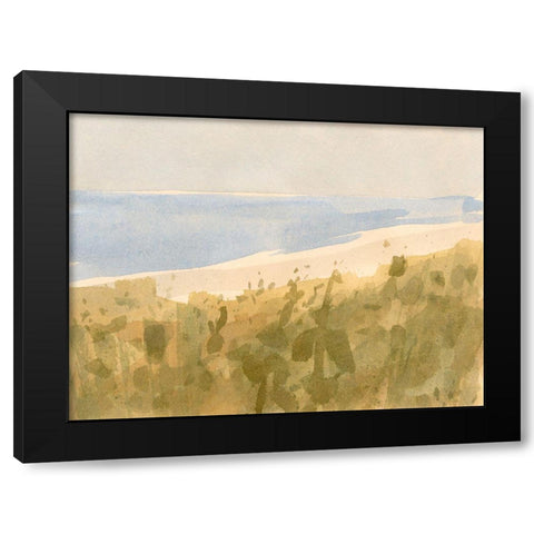 Brushy Coast II Black Modern Wood Framed Art Print with Double Matting by Barnes, Victoria