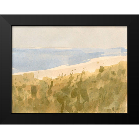 Brushy Coast II Black Modern Wood Framed Art Print by Barnes, Victoria