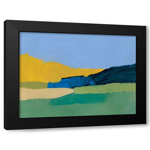 Landscape Blocks I Black Modern Wood Framed Art Print with Double Matting by Barnes, Victoria