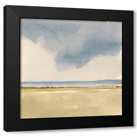 Distant Boundary II Black Modern Wood Framed Art Print with Double Matting by Barnes, Victoria