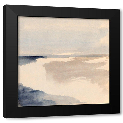 Inky View III Black Modern Wood Framed Art Print with Double Matting by Barnes, Victoria