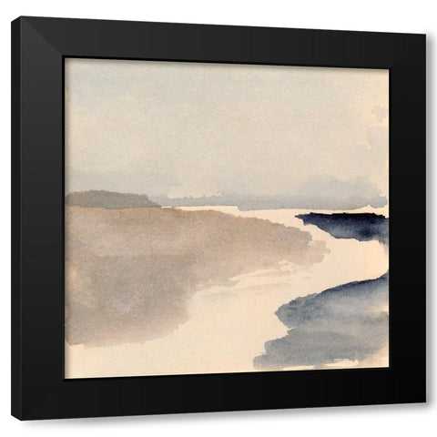 Inky View IV Black Modern Wood Framed Art Print with Double Matting by Barnes, Victoria