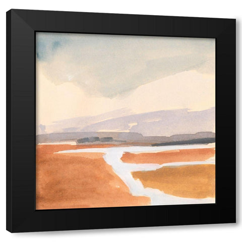 Umber Marsh II Black Modern Wood Framed Art Print with Double Matting by Barnes, Victoria