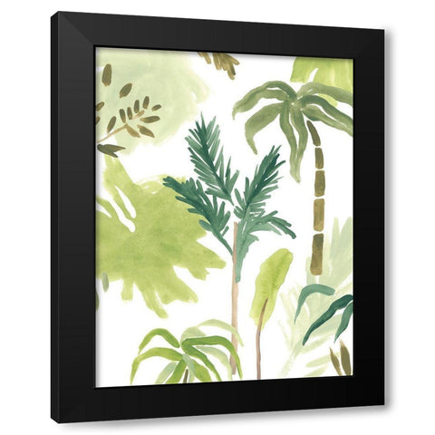 Island Brushstrokes I Black Modern Wood Framed Art Print by Vess, June Erica