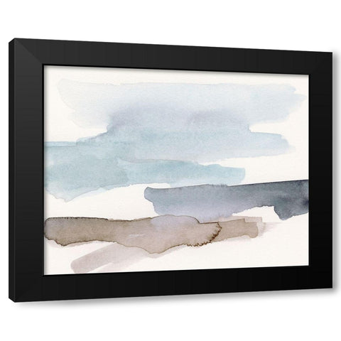 Coastal Tones III Black Modern Wood Framed Art Print with Double Matting by Barnes, Victoria