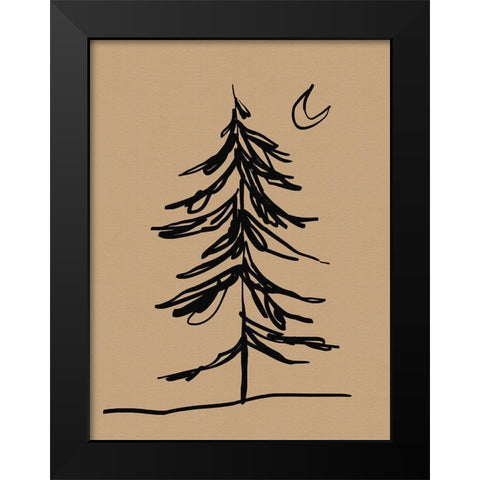 Winter Fir Sketch I Black Modern Wood Framed Art Print by Green, Jacob