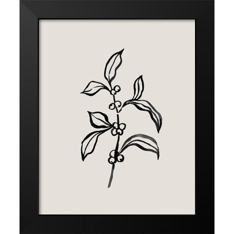 Loose Holly Sketch IV Black Modern Wood Framed Art Print by Caroline, Emma