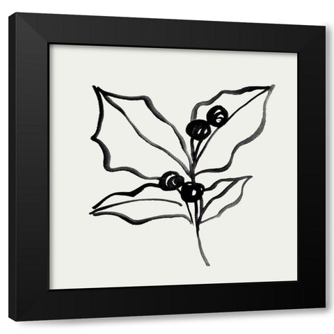 Holly Sketch I Black Modern Wood Framed Art Print with Double Matting by Warren, Annie
