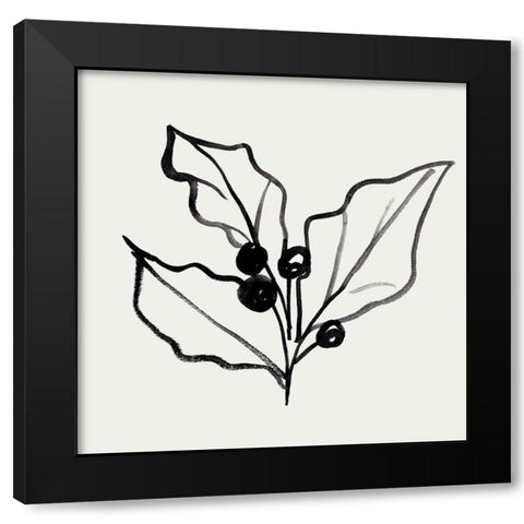 Holly Sketch II Black Modern Wood Framed Art Print with Double Matting by Warren, Annie