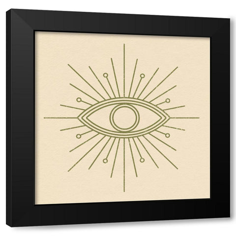Eye Symbol I Black Modern Wood Framed Art Print by Barnes, Victoria