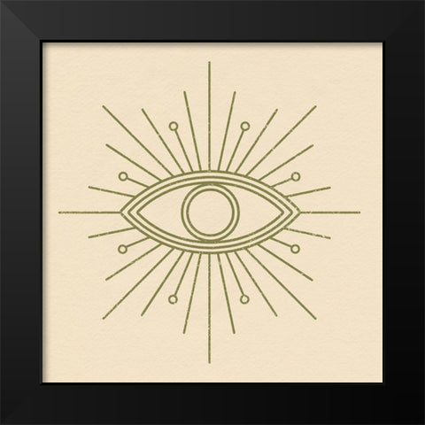 Eye Symbol I Black Modern Wood Framed Art Print by Barnes, Victoria