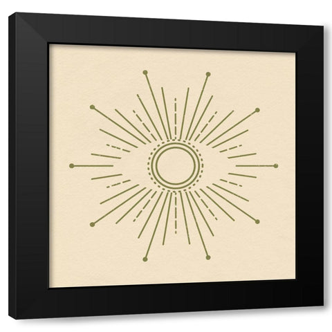 Eye Symbol II Black Modern Wood Framed Art Print by Barnes, Victoria