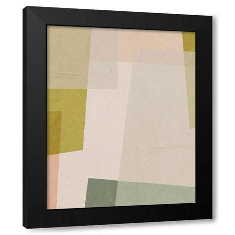Overlapping Planes II Black Modern Wood Framed Art Print with Double Matting by Barnes, Victoria