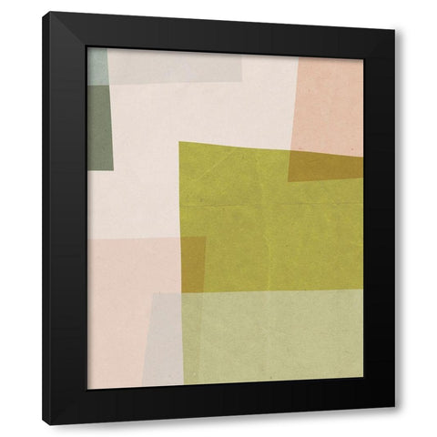 Overlapping Planes V Black Modern Wood Framed Art Print by Barnes, Victoria