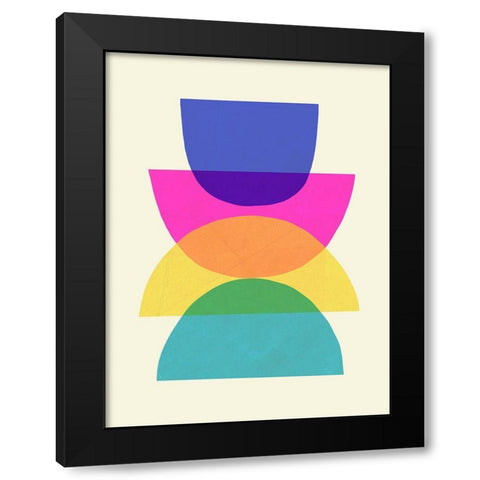 Bright Stack III Black Modern Wood Framed Art Print with Double Matting by Barnes, Victoria