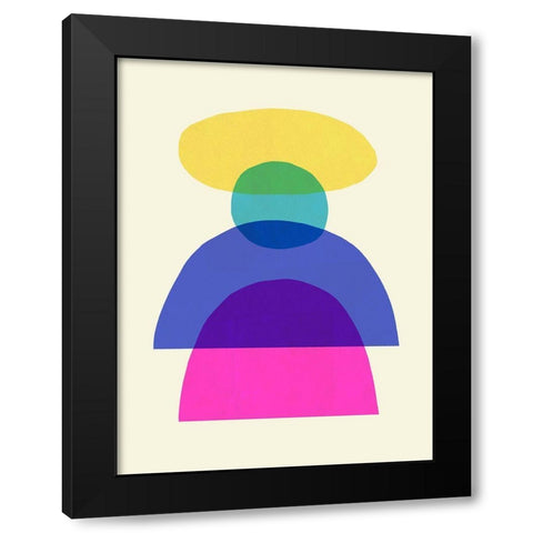 Bright Stack IV Black Modern Wood Framed Art Print by Barnes, Victoria