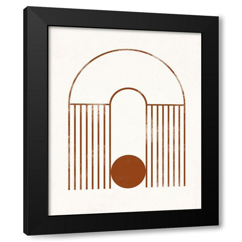 Arches and Orbs I Black Modern Wood Framed Art Print with Double Matting by Barnes, Victoria