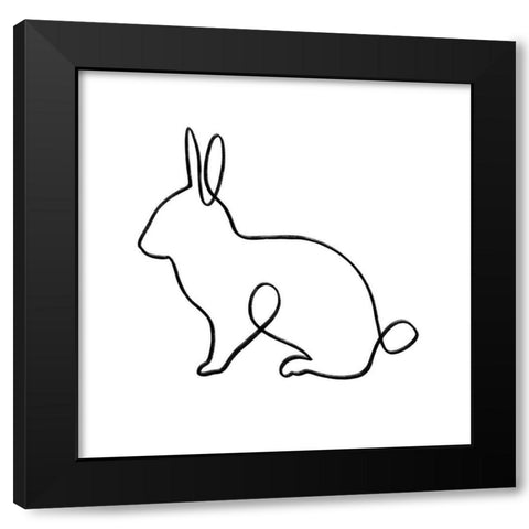 Critter Contour II Black Modern Wood Framed Art Print with Double Matting by Barnes, Victoria
