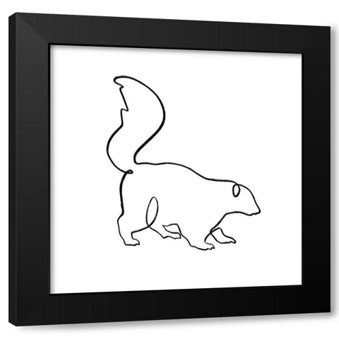 Critter Contour III Black Modern Wood Framed Art Print with Double Matting by Barnes, Victoria