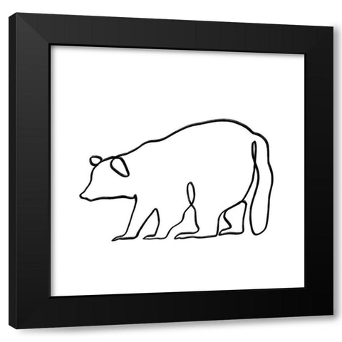 Critter Contour IV Black Modern Wood Framed Art Print with Double Matting by Barnes, Victoria