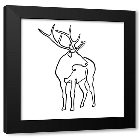 Critter Contour VI Black Modern Wood Framed Art Print with Double Matting by Barnes, Victoria