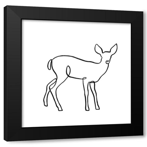 Critter Contour VII Black Modern Wood Framed Art Print with Double Matting by Barnes, Victoria