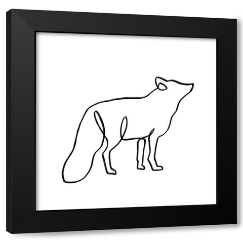 Critter Contour X Black Modern Wood Framed Art Print by Barnes, Victoria