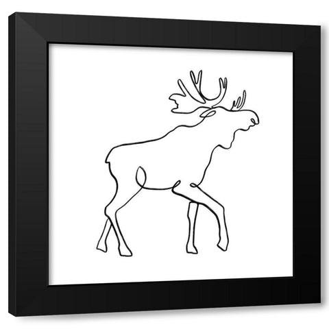 Critter Contour XI Black Modern Wood Framed Art Print with Double Matting by Barnes, Victoria