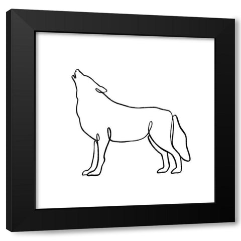 Critter Contour XII Black Modern Wood Framed Art Print with Double Matting by Barnes, Victoria