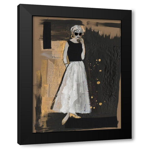 Glamour I Black Modern Wood Framed Art Print with Double Matting by Longley, Alicia