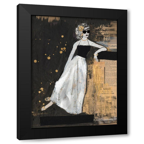 Glamour II Black Modern Wood Framed Art Print with Double Matting by Longley, Alicia