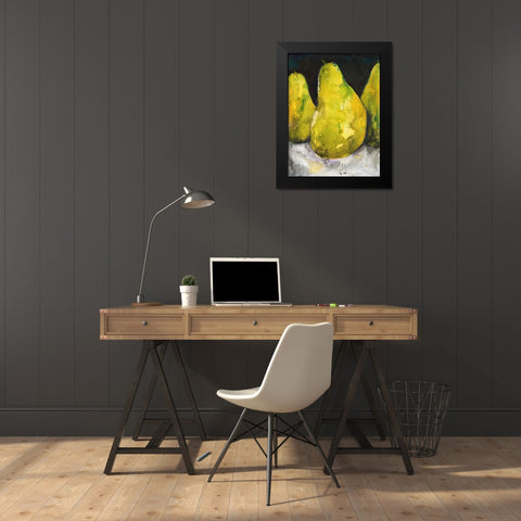 Pear Together I Black Modern Wood Framed Art Print by Combs, Joyce