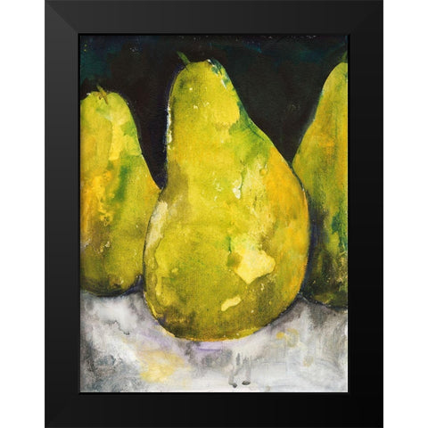 Pear Together I Black Modern Wood Framed Art Print by Combs, Joyce