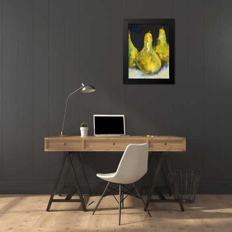 Pear Together II Black Modern Wood Framed Art Print by Combs, Joyce