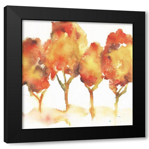 Golden Forest Black Modern Wood Framed Art Print by Combs, Joyce