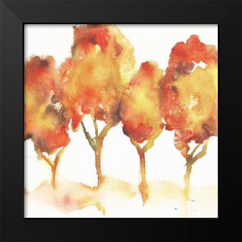 Golden Forest Black Modern Wood Framed Art Print by Combs, Joyce