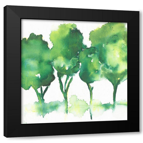 Springtime Forest Black Modern Wood Framed Art Print by Combs, Joyce