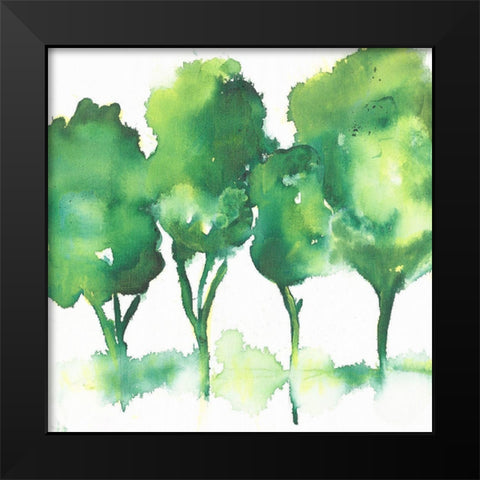 Springtime Forest Black Modern Wood Framed Art Print by Combs, Joyce