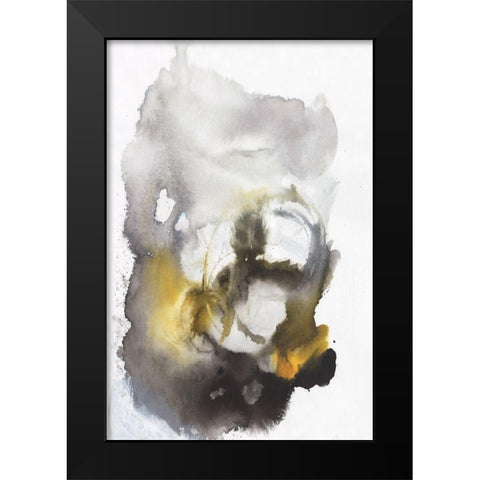 Floral Design II Black Modern Wood Framed Art Print by Combs, Joyce