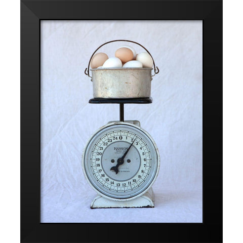 Eggs on Scale Black Modern Wood Framed Art Print by Soderman, Tania