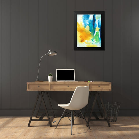 Summer Skies II Black Modern Wood Framed Art Print by Combs, Joyce