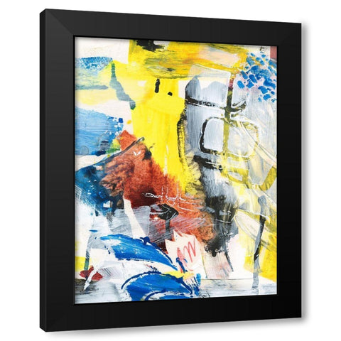 Step Out I Black Modern Wood Framed Art Print with Double Matting by Combs, Joyce