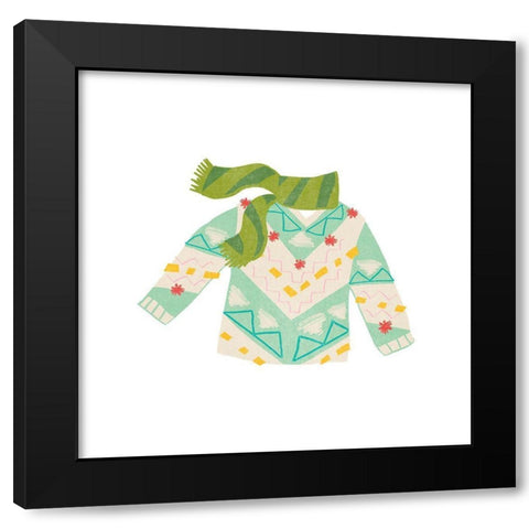 Tacky Sweaters IV Black Modern Wood Framed Art Print by Vess, June Erica