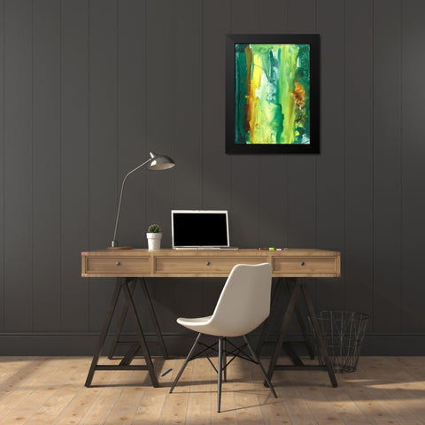 The Falls I Black Modern Wood Framed Art Print by Combs, Joyce